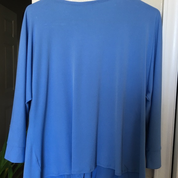 Powder Blue Blouse Silver Buttons - Picture 2 of 2